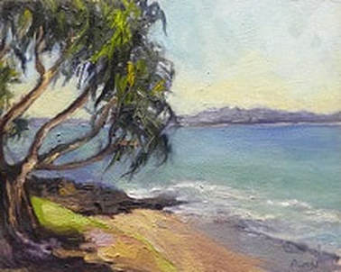 wategos beach byron bay - pandamus palm by by Barbara Gray 